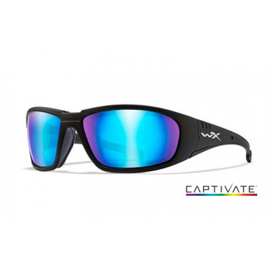 strelecké okuliare WILEY X BOSS Captivate Polarized Blue Mirror/ Matte Black Frame